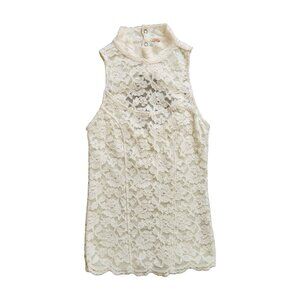 ✨ Free People High Neck Lace Sleeveless Top - Boho Chic Must-Have! ✨